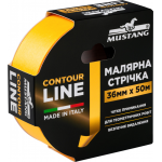 Малярная лента рисовая MUSTANG CONTOUR LINE желтая 36 мм х 50 м (ITWP3650G) – Фото №1