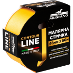 Малярная лента рисовая MUSTANG CONTOUR LINE желтая 48 мм х 50 м (ITWP4850G) – Фото №1