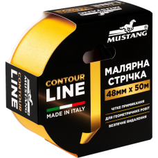 Малярная лента рисовая MUSTANG CONTOUR LINE желтая 48 мм х 50 м (ITWP4850G)