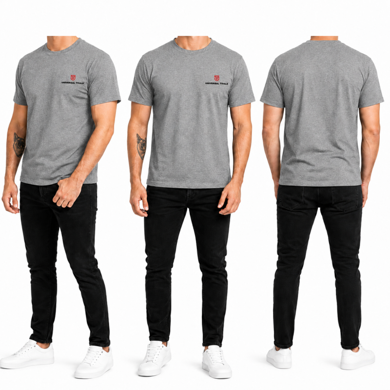 Футболка Universal брендована р.L, сіра (MK023CV_200L_GREY)