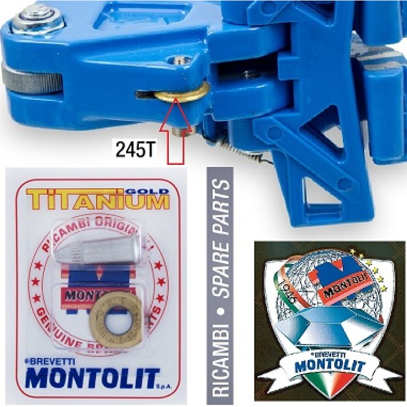 Різець (ролик) титановий для ручних плиткорізів 13,5х6х2 Montolit art. 245T (MT003)
