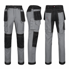 Штаны рабочие Velilla эластичные, износостойкие, 10 карманов L серые (103019L-G)