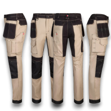 Штаны рабочие Velilla эластичные, износостойкие, 10 карманов L беж (103019S-L-N)