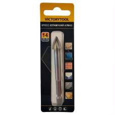 Сверло повышенной износостойкости для плитки и стекла VICTORYTOOL 14 мм, HEX 1/4 (П114)