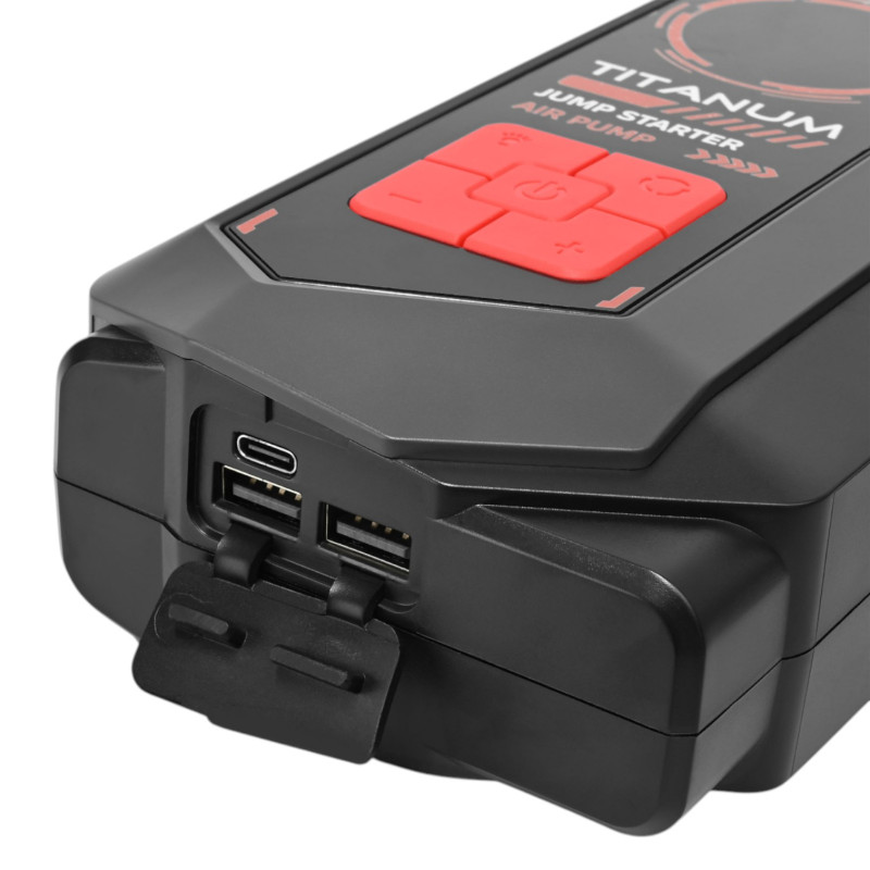 Пускозарядное устройство с компрессором 4в1 TITANUM JSQ18 2000A 10000mAh (TA-JSQ18)