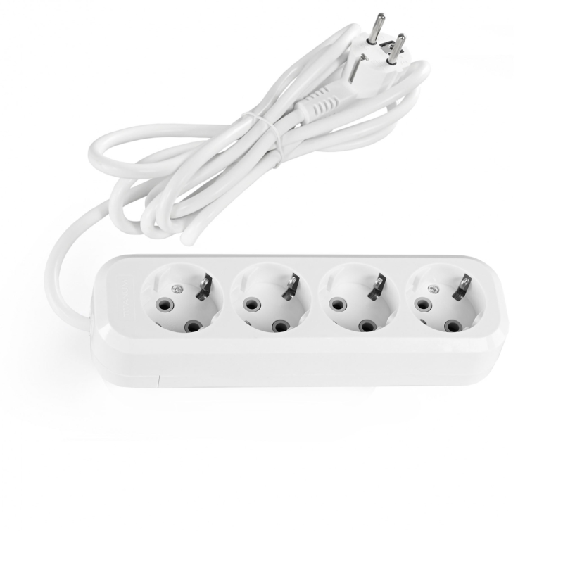 Сетевой удлинитель VIDEX ТITANUM STANDARD 4р/3м заземление (TF-ES416G-3W)