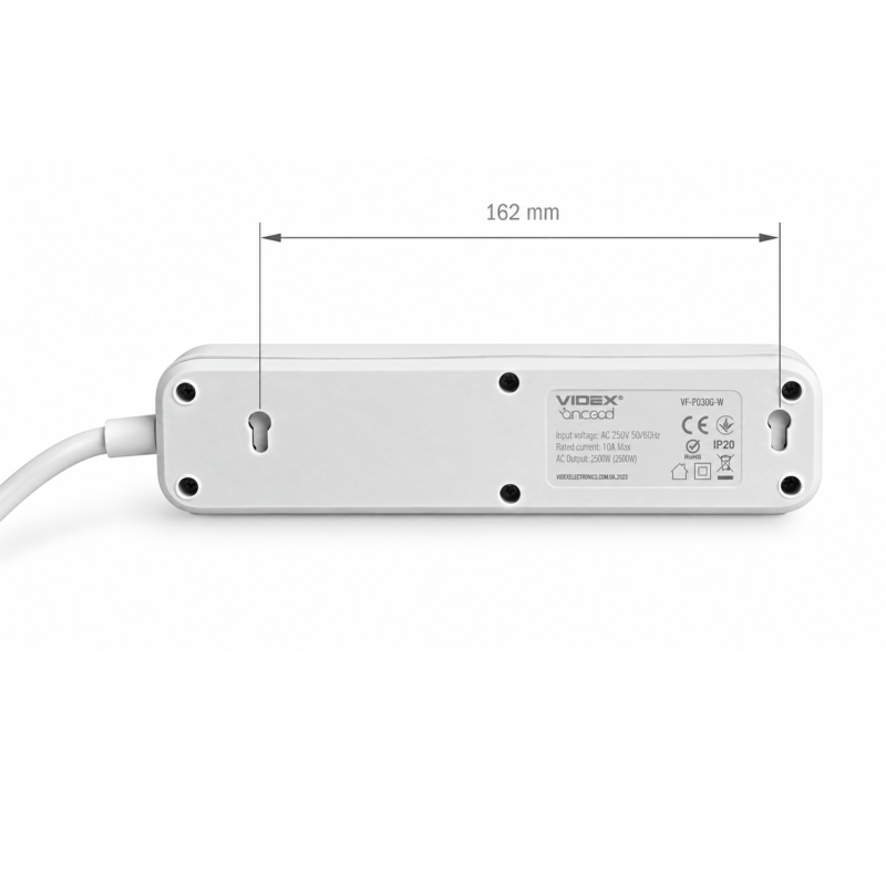 Мережевий подовжувач VIDEX ONCORD 3р, 5м (VF-PD35-W)