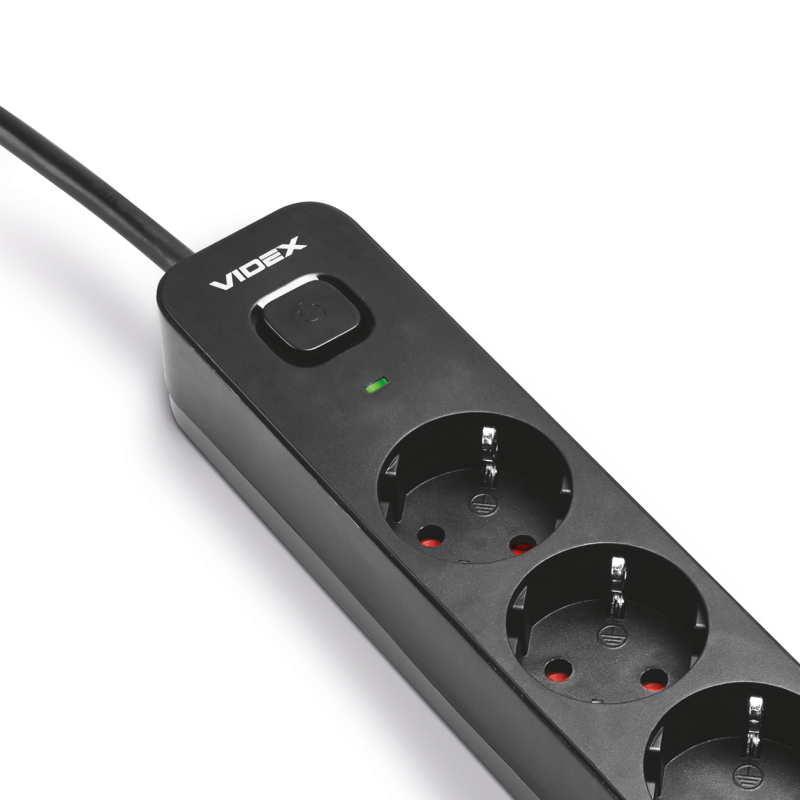 Сетевой удлинитель VIDEX ONCORD 4р/3м заземление (VF-PD43G-B)