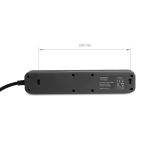 Сетевой удлинитель VIDEX ONCORD 4р/3м заземление (VF-PD43G-B) – Фото №5