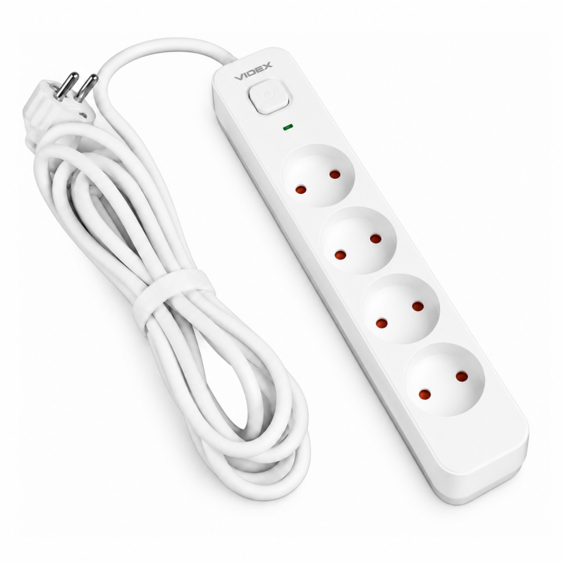 Сетевой удлинитель VIDEX ONCORD 4р/5м (VF-PD45-W)
