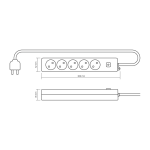 Мережевий подовжувач VIDEX ONCORD 5р, 5м (VF-PD55-W) – Фото №6