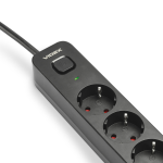 Мережевий подовжувач VIDEX ONCORD 5р/3м заземлення (VF-PD53G-B) – Фото №2