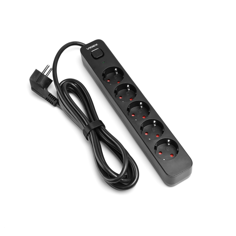 Мережевий подовжувач VIDEX ONCORD 5р/3м заземлення (VF-PD53G-B)