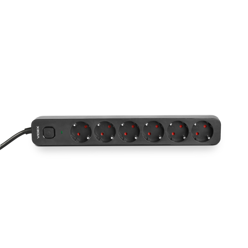 Сетевой удлинитель VIDEX ONCORD 6р/3м заземление (VF-PD63G-B)