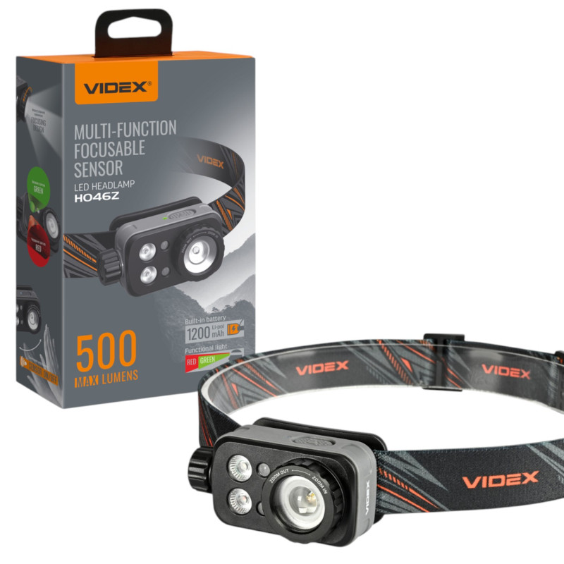 Налобный светодиодный фонарик VIDEX VLF-H046Z 500 Lm 5000 K (VLF-H046Z)