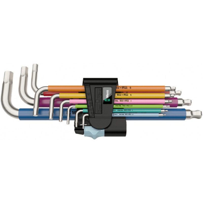 Ключ шестигранний Г-подібний НАБІР WERA 3950 SPKL/9 SM Multicolour (05022669001)