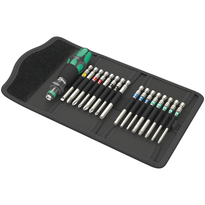 Отвертка с битами (насадки) НАБОР — 17 предметов WERA Kraftform Kompakt 60 Tool Finder (05059303001)
