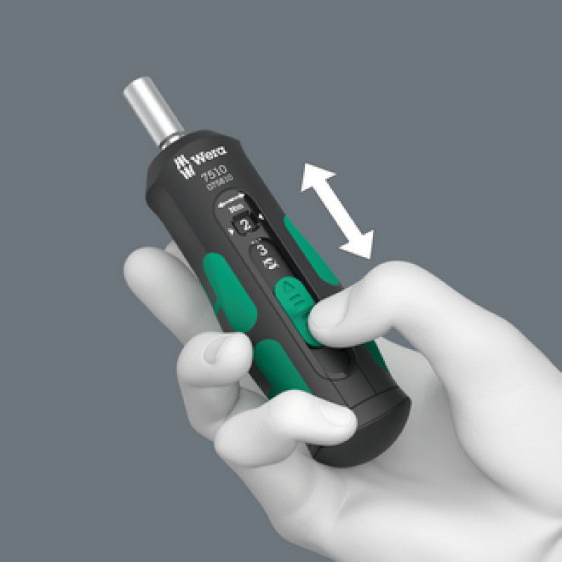Отвертка динамометрическая реверсная с битами WERA 7515/16 Kraftform Safe-Torque Speed ​​Universal 1 (05075851001)