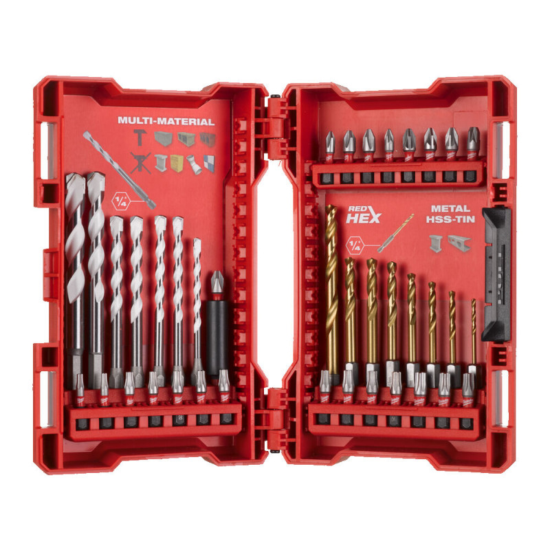 Біти + свердла по металу НАБІР — 39 шт RedHEX TiN MM 5.5 SHOCKWAVE (4932479853)
