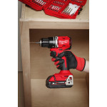Дриль-шуруповерт акумуляторна бещіткова MILWAUKEE M18 BLDDRC-202C 61Нм + З/П + 2 АКБ в кейсі (4933492833) – Фото №5