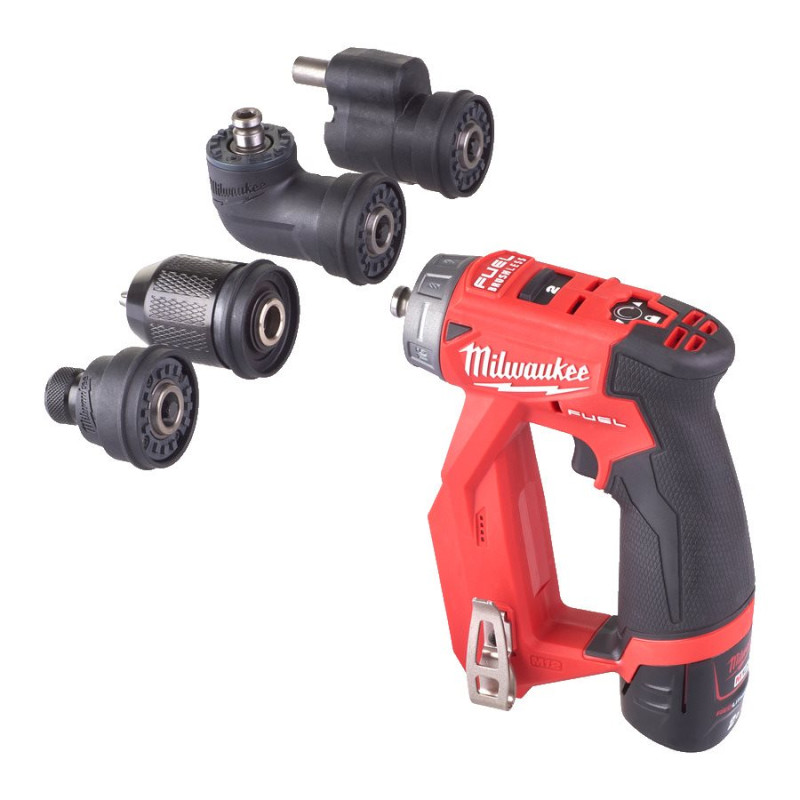 Дрель-шуруповерт со съемными насадками M12 FDDXKIT-202X FUEL MILWAUKEE (4933464979)