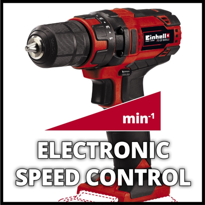 Дриль акумуляторна Einhell TC-CD 18/35 Li - Solo (4513927)