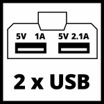Зарядний пристрій USB акумуляторний Einhell TE-CP 18 Li USB - Solo (4514120) – Фото №8