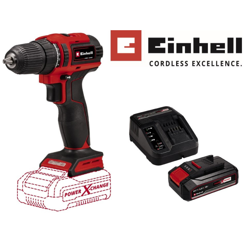 Шуруповерт аккумуляторный Einhell TE-CD 18/40 Li BL Kit 2.5 Ah (4513997K)