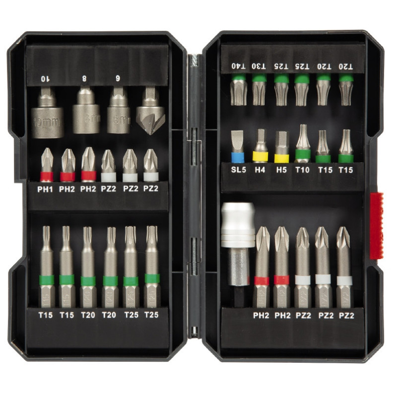 Дрель аккумуляторная Einhell TE-CD 12/1 3X-Li + 34 бита + 5 сверл (4513597)