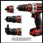 Дрель аккумуляторная Einhell TE-CD 12/1 3X-Li + 34 бита + 5 сверл (4513597) – Фото №7