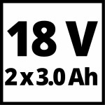 Аккумуляторы + зарядное устройство на два аккумулятора Einhell 18V 2x3.0Ah Twincharger Kit (4512083) – Фото №5