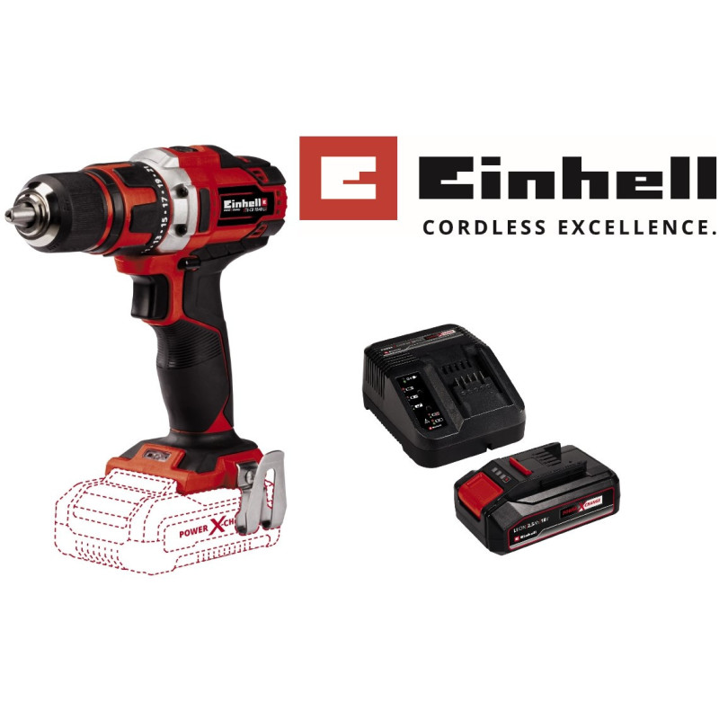 Шуруповерт аккумуляторный Einhell TE-CD 18/40 Li Kit 2.5 Ah (4513925K)