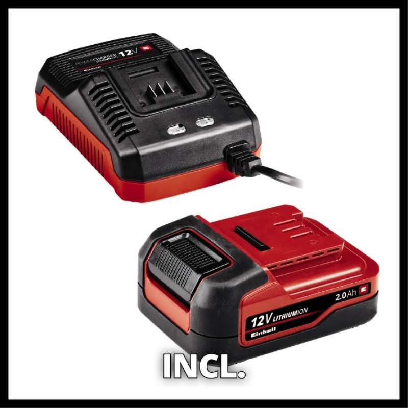 Дрель аккумуляторная Einhell TE-CD 12/1 3X-Li + 34 бита + 5 сверл (4513597)