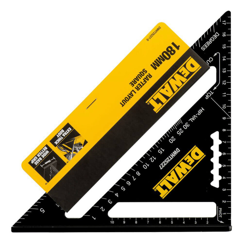 Угольник строительный металлический 180х180 мм DeWALT (DWHT25227-0)