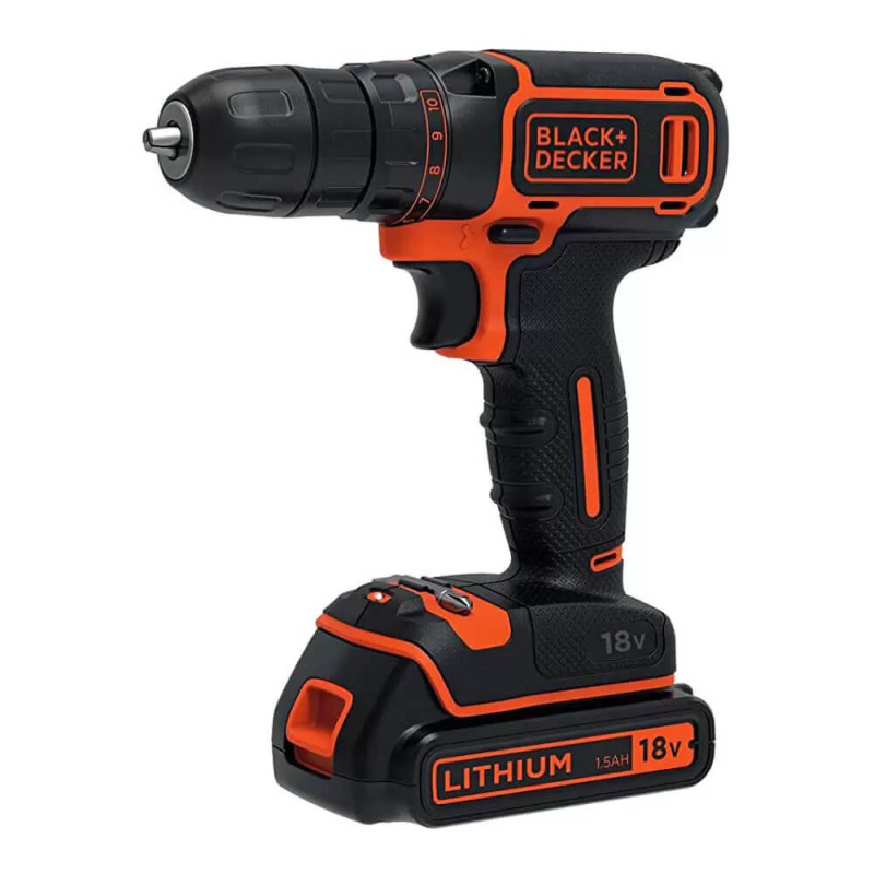 Дриль-шурупокрут акумуляторний BLACK+DECKER (BDCDC18KB)