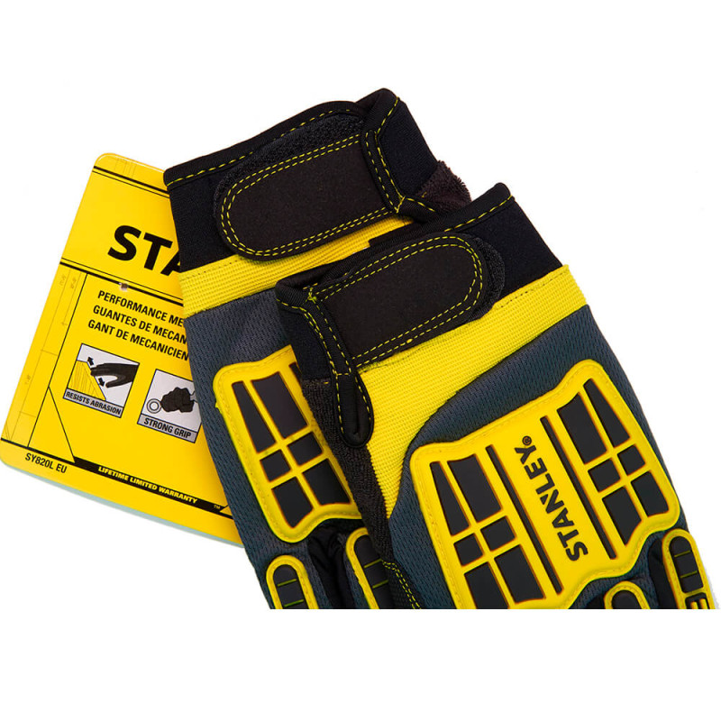 Перчатки рабочие STANLEY с дополнительными накладками – защита от удара STANLEY (SY820L)