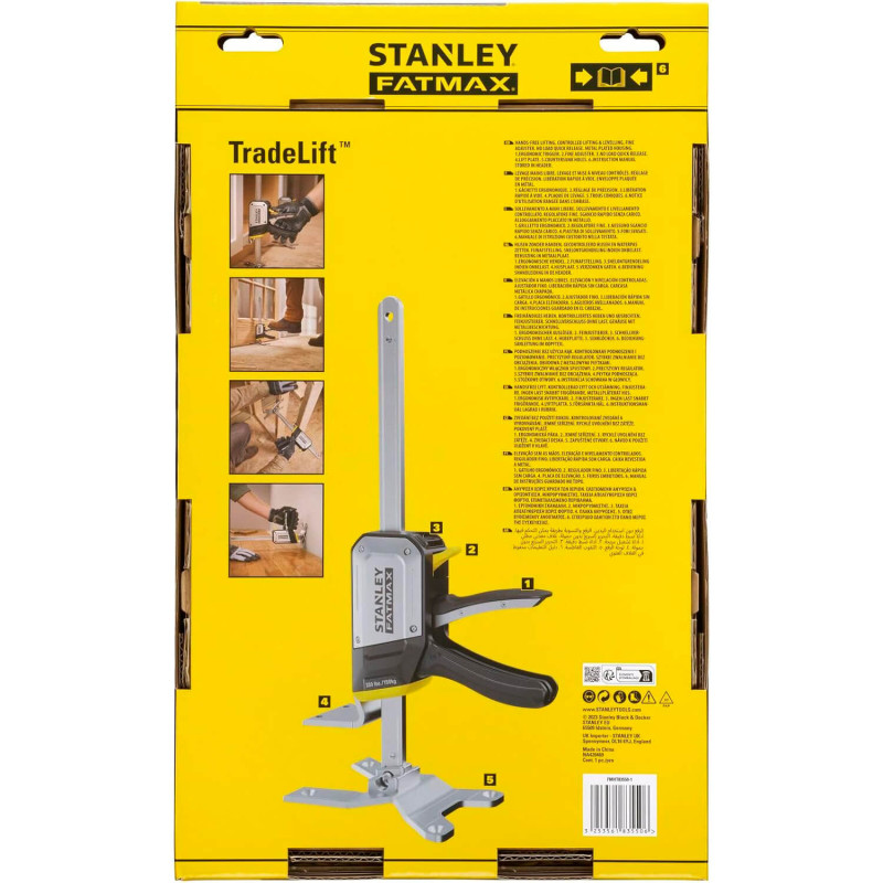 Струбцина распорная-домкрат FATMAX® TradeLift™ триггерная, максимальная грузоподъёмность 150 кг STANLEY FMHT83550-1