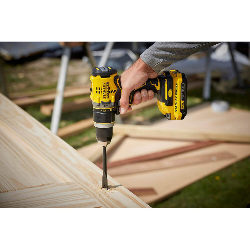 Дрель-шуруповерт ударная аккумуляторная бесщеточная STANLEY FATMAX (SFMCD721D2K)