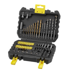 Биты + Сверла + Головки под гайку + Держатель + Адаптер НАБОР — 50 предметов STANLEY (STA88546)