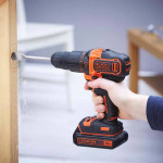 Дрель-шуруповерт аккумуляторный ударный BLACK+DECKER (BDCHD18KB) – Фото №3