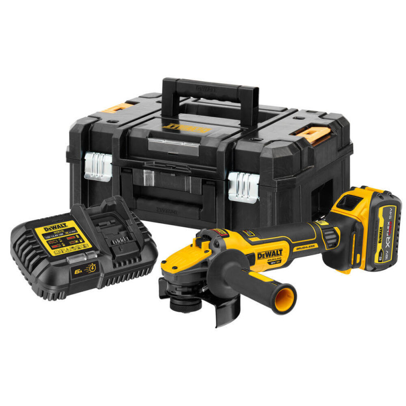 Угловая шлифмашина (УШМ) болгарка аккумуляторная DeWALT с АКБ (DCG409T1)