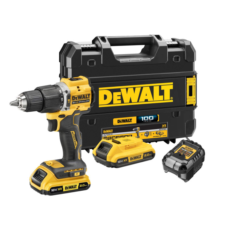 Дрель-шуруповерт аккумуляторная 100 YEARS DeWALT (DCD100YD2T)