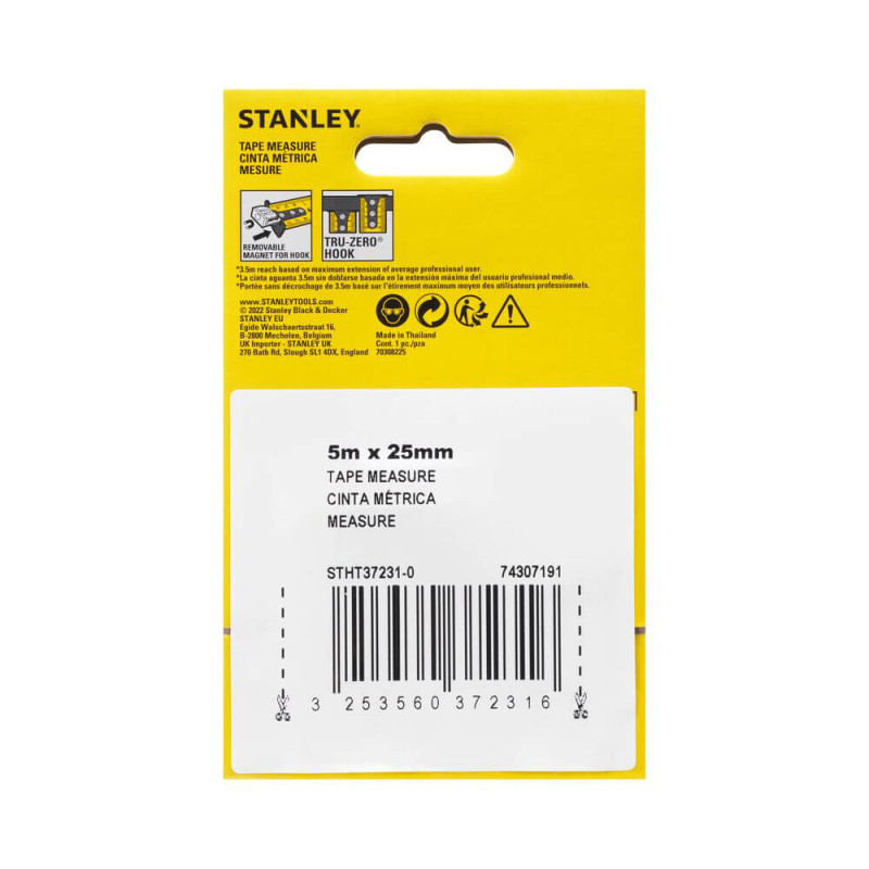 Рулетка измерительная CONTROL-LOCK STANLEY 5 м 25 мм (STHT37231-0)