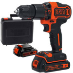 Дрель-шуруповерт аккумуляторный ударный BLACK+DECKER (BDCHD18KB) – Фото №1