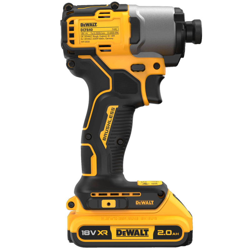 Шуруповерт (шурупокрут) ударний акумуляторний безщітковий DeWALT (DCF840D2T)