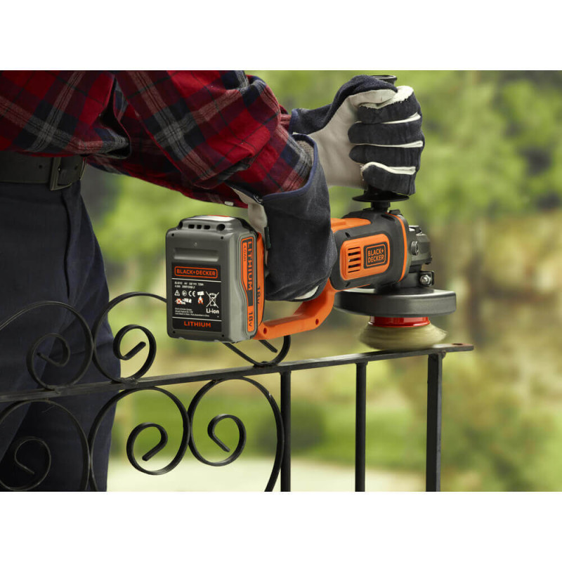 Шліфмашина кутова - болгарка акумуляторна BLACK+DECKER (BCG720M1)