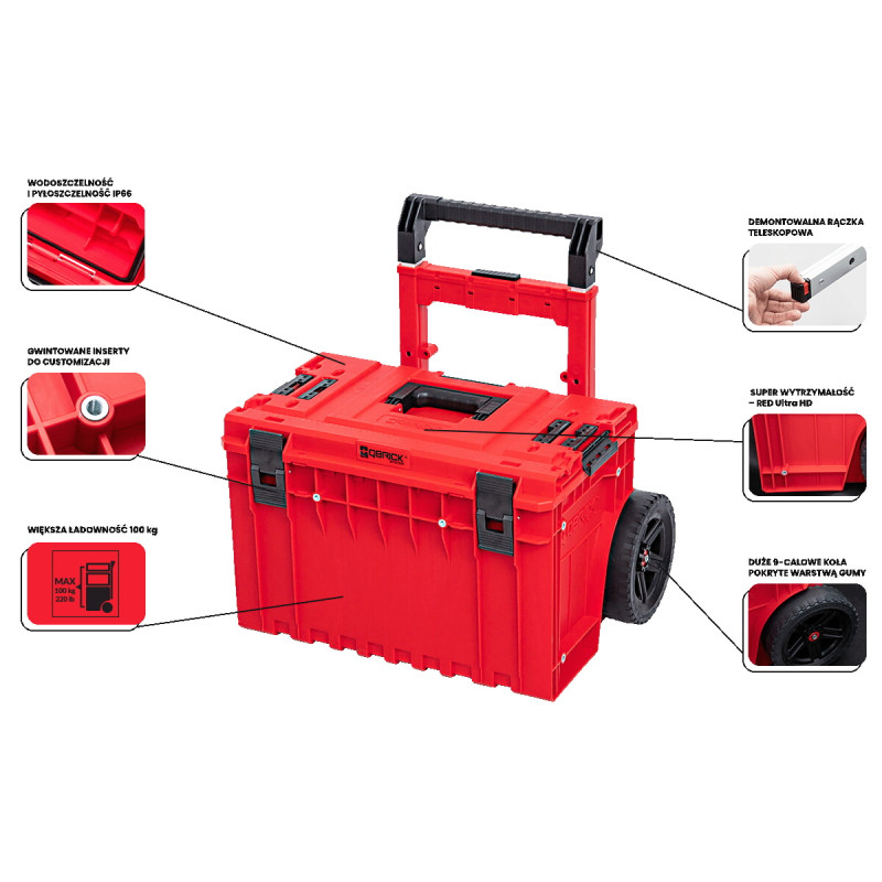 Ящик для інструментів QBRICK SYSTEM ONE Cart 2.0. RED ULTRA HD Custom (SKRWQCOCCZEPG003)