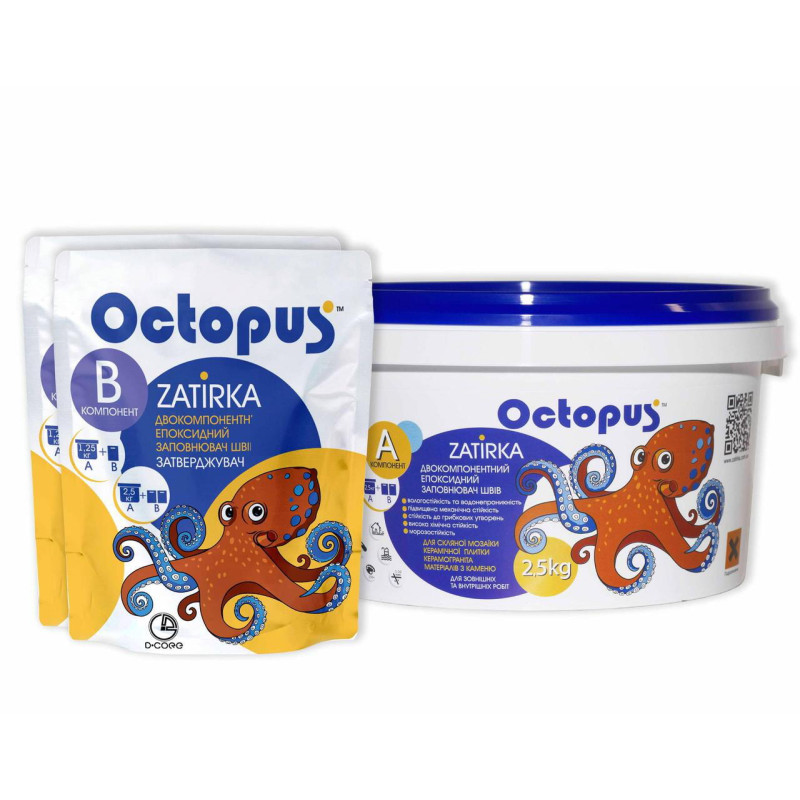 Епоксидна двокомпонентна  фуга Octopus Zatirka колір 8381 2,5 кг (8381-2)