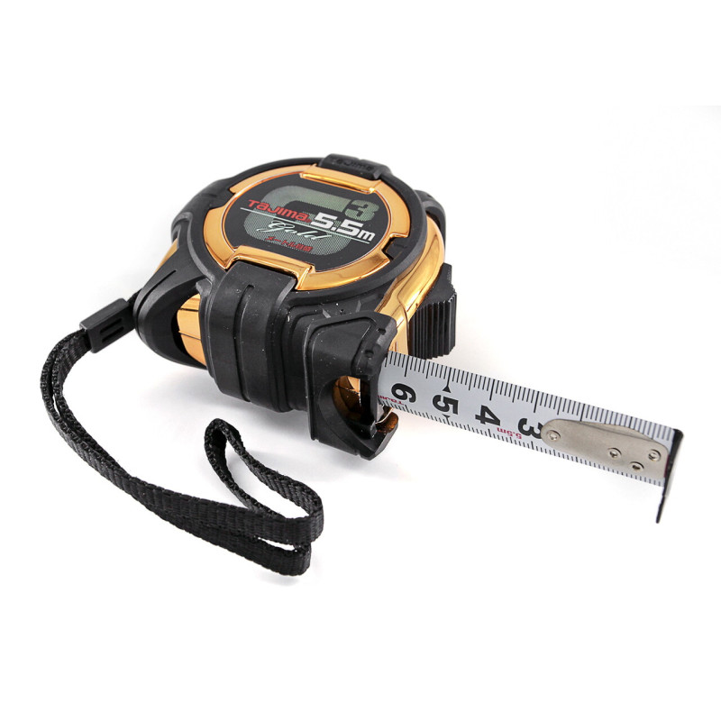 Рулетка строительная TAJIMA G3 LOCK G3GL25-55BL ударопрочная 25 мм х 5,5 м (1001-1663)
