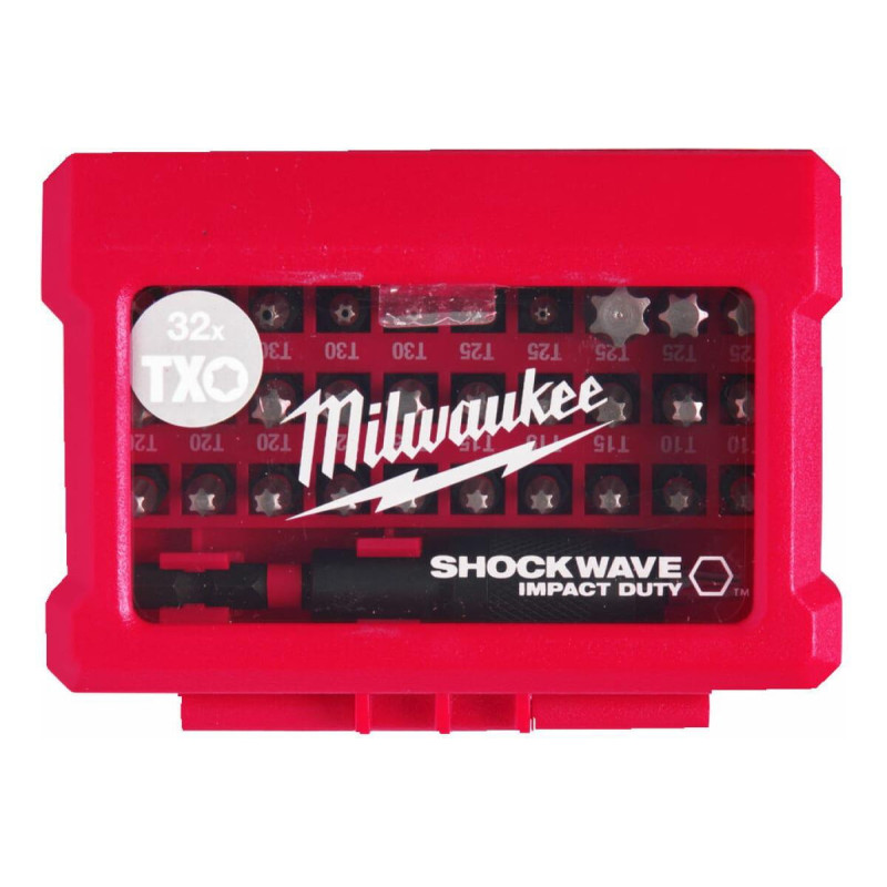 Биты НАБОР — 32 предмета Shockwave Impact Duty bit TORX 32 MILWAUKEE (4932471586)